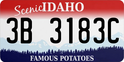ID license plate 3B3183C