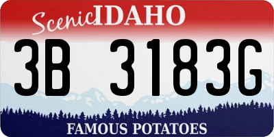 ID license plate 3B3183G