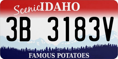 ID license plate 3B3183V