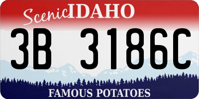 ID license plate 3B3186C
