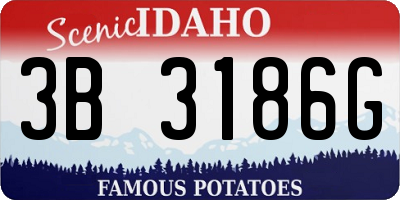 ID license plate 3B3186G