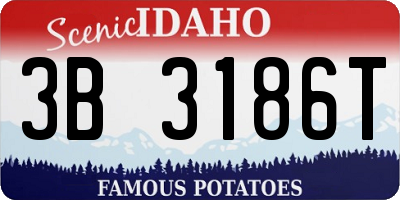ID license plate 3B3186T