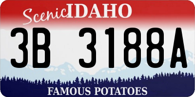 ID license plate 3B3188A