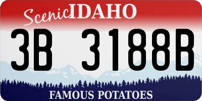 ID license plate 3B3188B
