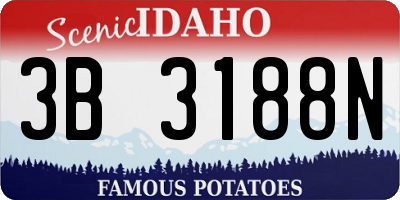 ID license plate 3B3188N