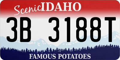ID license plate 3B3188T