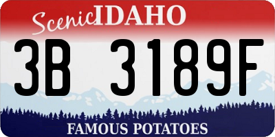 ID license plate 3B3189F