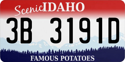 ID license plate 3B3191D