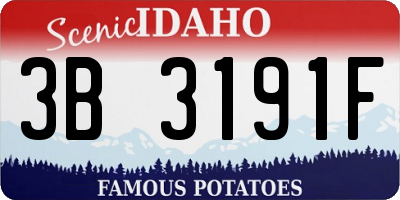 ID license plate 3B3191F
