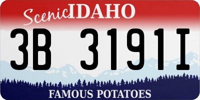 ID license plate 3B3191I