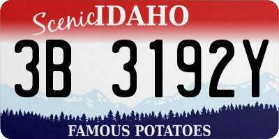 ID license plate 3B3192Y