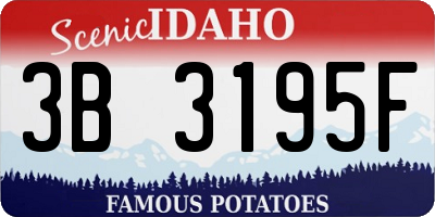 ID license plate 3B3195F