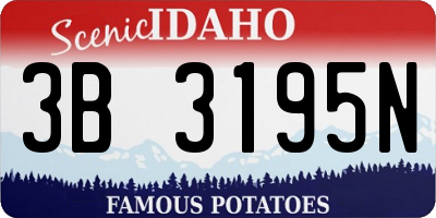ID license plate 3B3195N