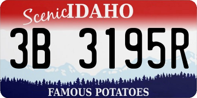 ID license plate 3B3195R