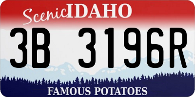 ID license plate 3B3196R