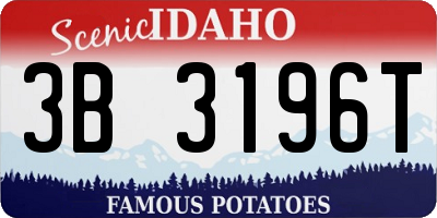 ID license plate 3B3196T