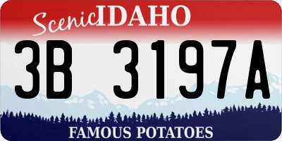 ID license plate 3B3197A
