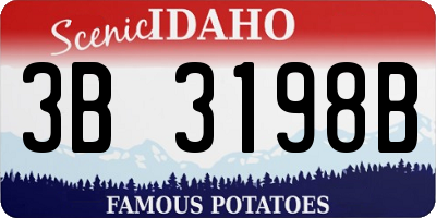 ID license plate 3B3198B