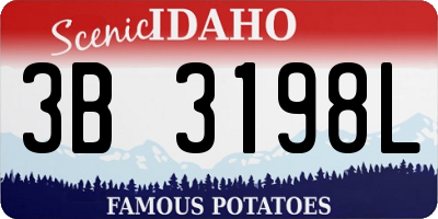 ID license plate 3B3198L