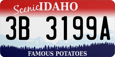 ID license plate 3B3199A