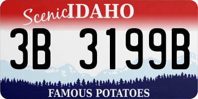 ID license plate 3B3199B