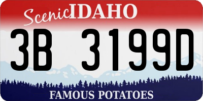 ID license plate 3B3199D