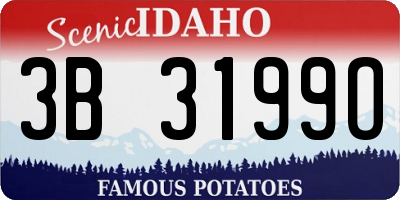 ID license plate 3B3199O
