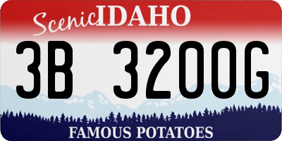 ID license plate 3B3200G