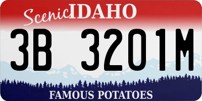 ID license plate 3B3201M