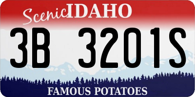 ID license plate 3B3201S