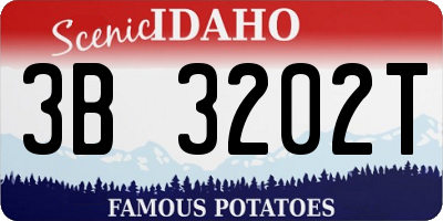 ID license plate 3B3202T