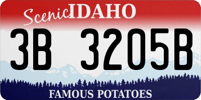 ID license plate 3B3205B