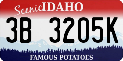 ID license plate 3B3205K