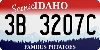 ID license plate 3B3207C