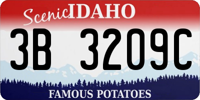 ID license plate 3B3209C