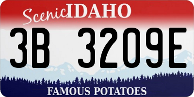 ID license plate 3B3209E