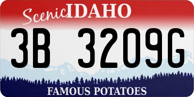 ID license plate 3B3209G