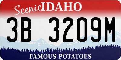 ID license plate 3B3209M