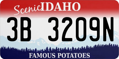 ID license plate 3B3209N