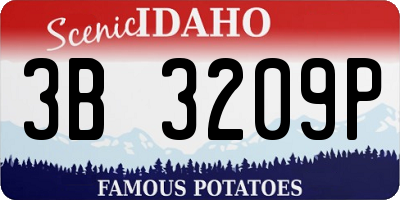 ID license plate 3B3209P
