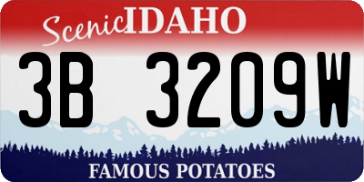 ID license plate 3B3209W