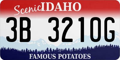 ID license plate 3B3210G