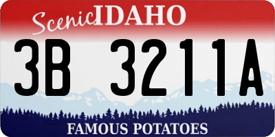 ID license plate 3B3211A