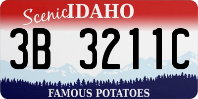 ID license plate 3B3211C