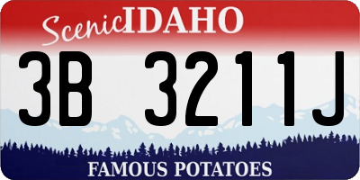ID license plate 3B3211J