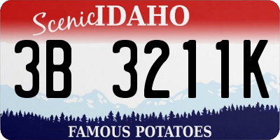 ID license plate 3B3211K