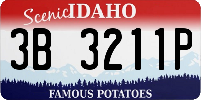ID license plate 3B3211P