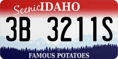 ID license plate 3B3211S