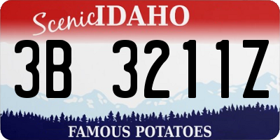 ID license plate 3B3211Z