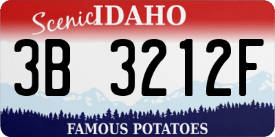 ID license plate 3B3212F